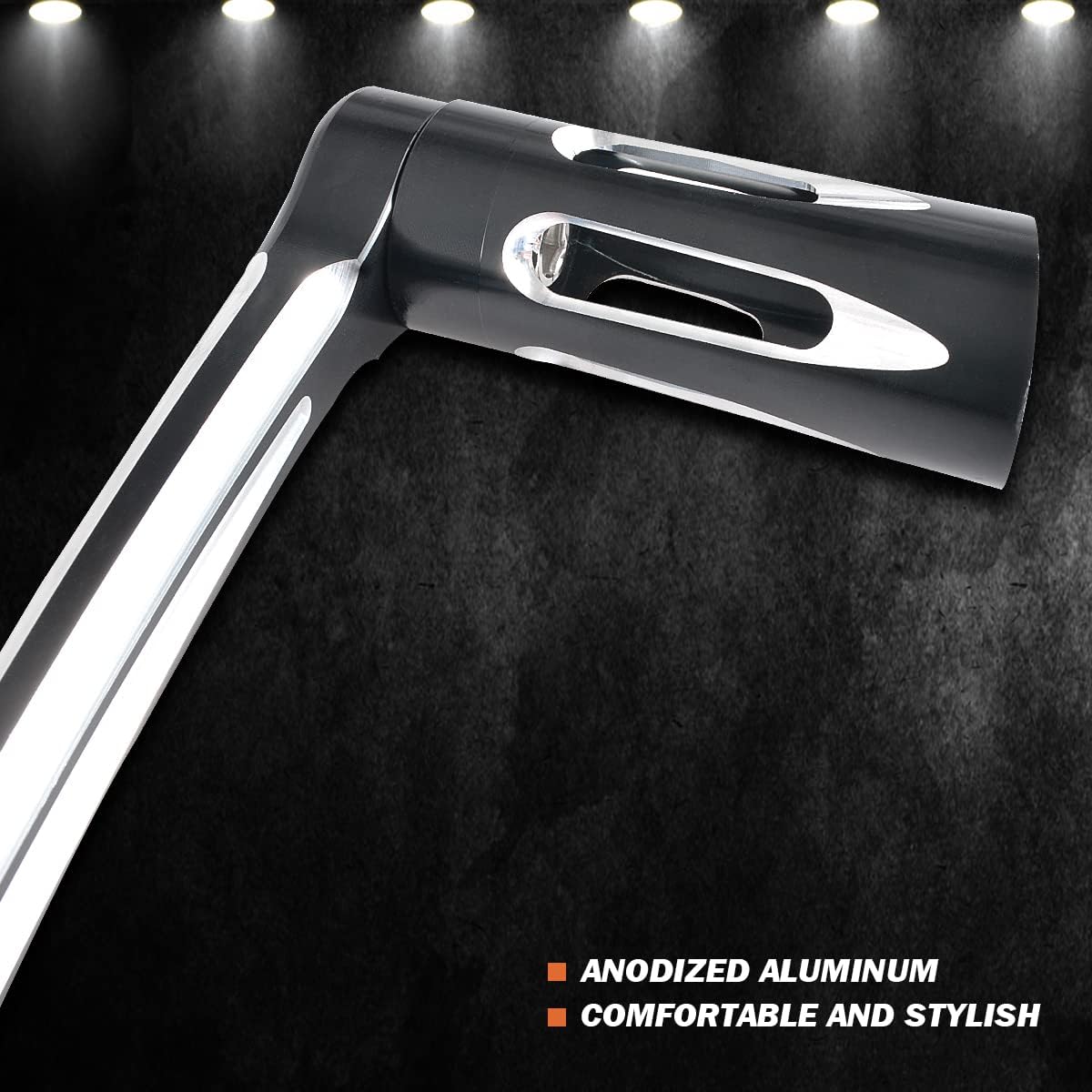 TUINCYN Motorcycle Heel Toe Levers with Front Rear Shift Levers Shifter Pegs Black Chrome for Harley Touring FLT FLH 1997-2017