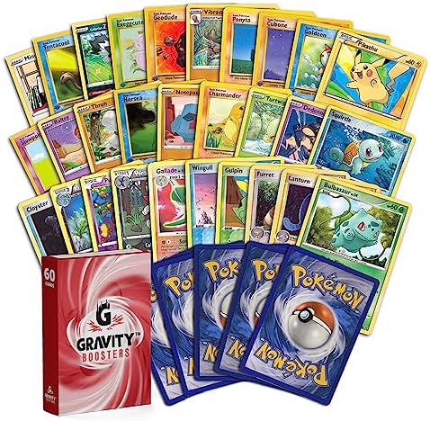 Gravity BOOSTERS | 60 Assorted Cards | Guaranteed Authentic Cards w/Real Holo Rares and a Gravity BOOSTERS Deck Box
