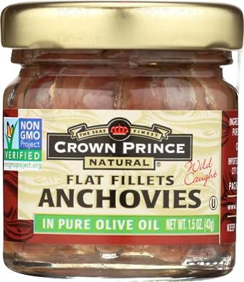 Crown Prince Flat Anchovies in Oil 54x 1.5 Oz