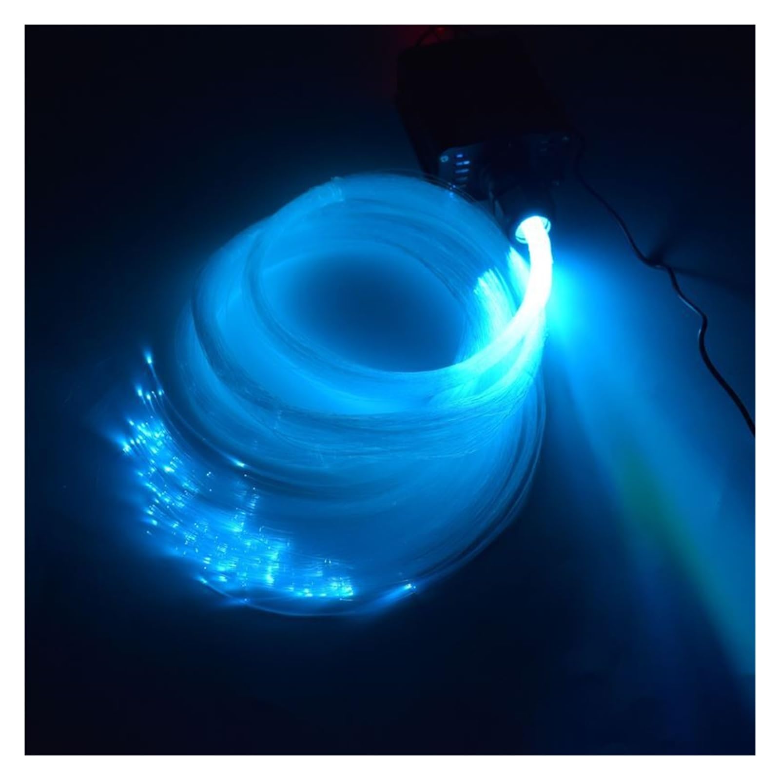 Oświetlenie wnętrza samochodu LED, Zestaw oświetlenia światłowodowego DMX512 16W RGBW LED do sufitu światłowodowego LED, zestaw silnika Shooting Stars Światła nastrojowe w samochodzie (Color : A, Si