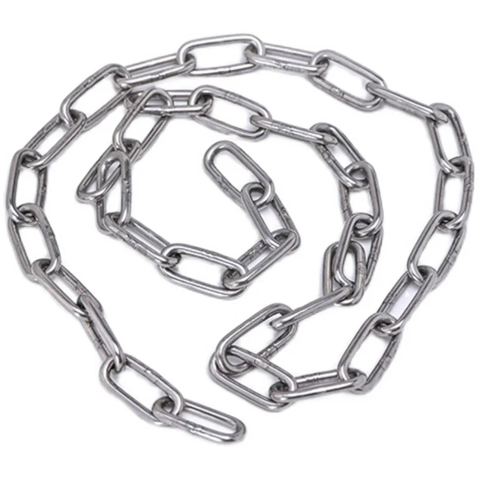 Catena di sollevamento Qualsiasi lunghezza del metro, diametro 1,2-10 mm, catena a maglie corte e lunghe saldate in acciaio inossidabile SS304/316, lucidata a specchio Paranchi(12MM Short Link,Stainle