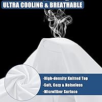 Vista 4 de Protector de colchón impermeable tamaño Queen, paquete de 2 fundas de colchón transpirables, funda de colchón de bolsillo profundo ajustable que se