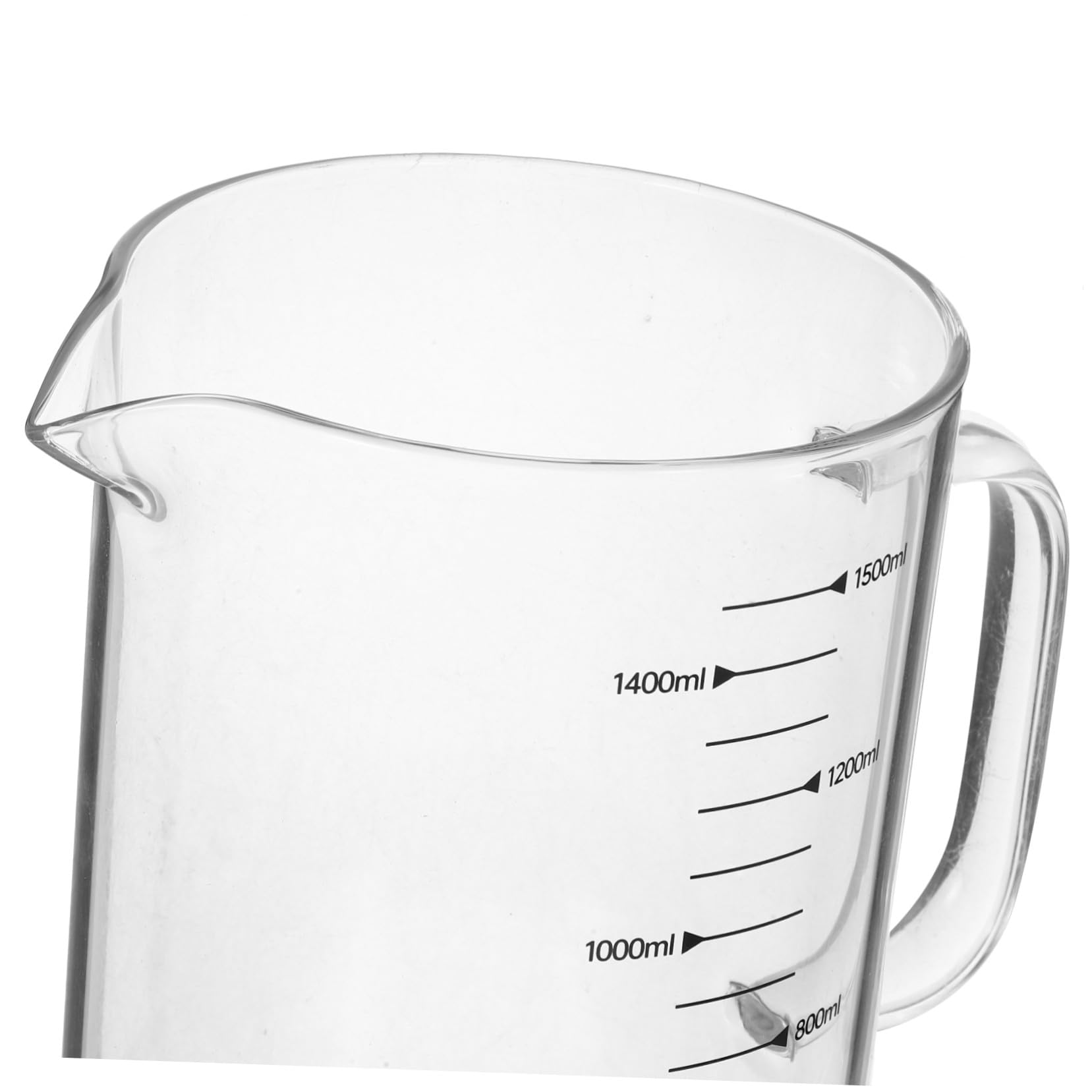 Misurino in Vetro Borosilicato da 1500 Ml Scala Graduata, Trasparente per Liquidi, per Misurare Bevande Calde come Tè e Caffè, Adatto a Uso Domestico e Cucina