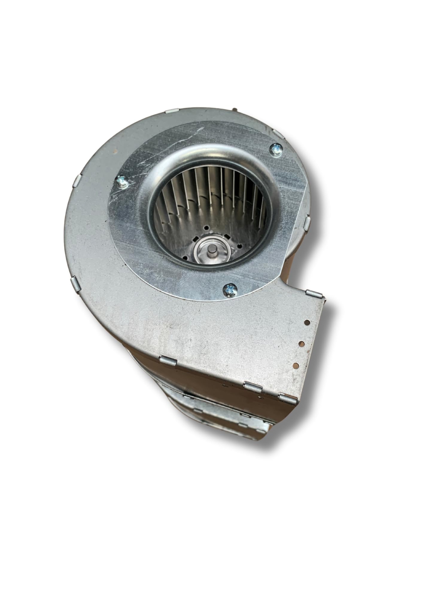 Ventilatore centrifugo EMMEVI - FERGAS CFD-DA 80X83-35 cod. 207722 doppia aspirazione lunghezza totale 310 mm, dimensioni bocchetta 2 x 108x50 mm, per stufe a pellet
