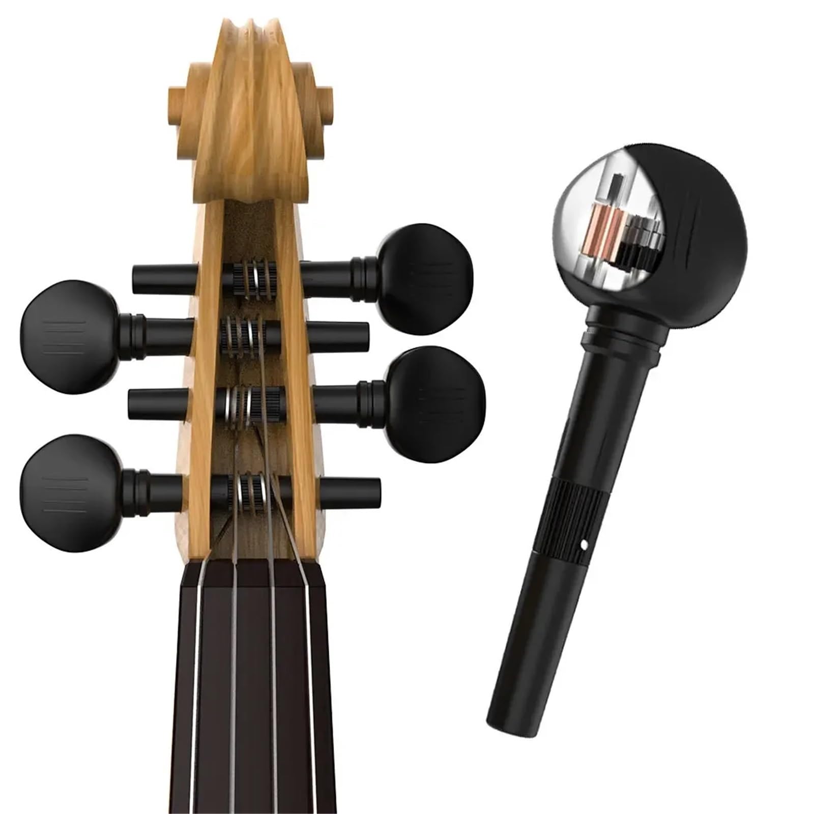 Clavijas de Afinación para Violín Juego de 4 clavijas afinación for violín acústico 4/4 y 3/4, con engranajes fina G/D/A/E Violín