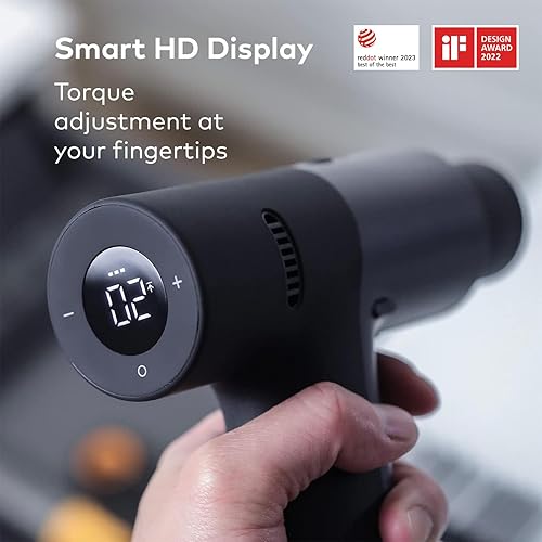 Miniatura 3 de HOTO Juego de herramientas de taladro sin escobillas aspecto excepcional hebilla oculta pantalla LED única pantalla digital inteligente seguro