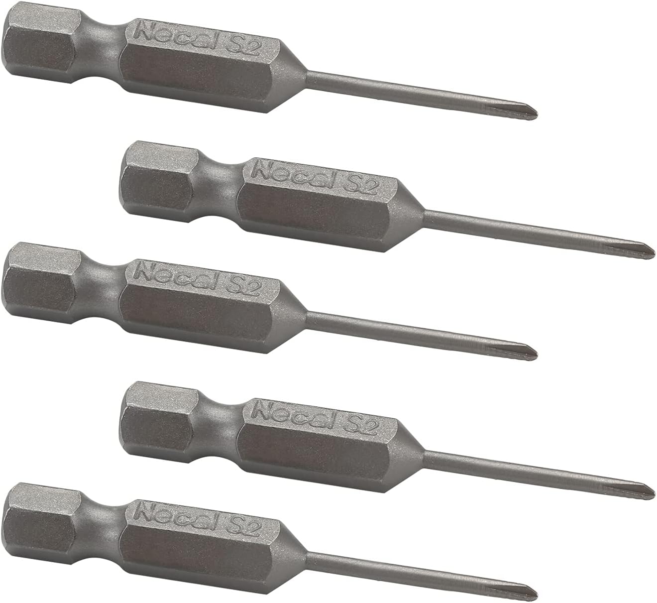 Auniwaig 10pcs Phillips Screwdriver Drill Bit Set, 1.6mm PH00 Phillips Cross, 1/4 Inch Hex Shank, 50mm/2 Inch Length S2 Steel with Magnetic for Power Screwdriver Drill Impact Driver