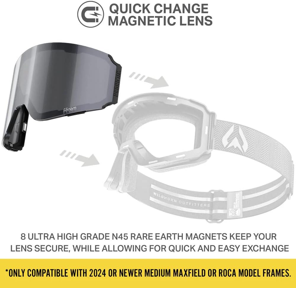 Wildhorn Maxfield PRO Ski Goggles Replacement Frameless Lens