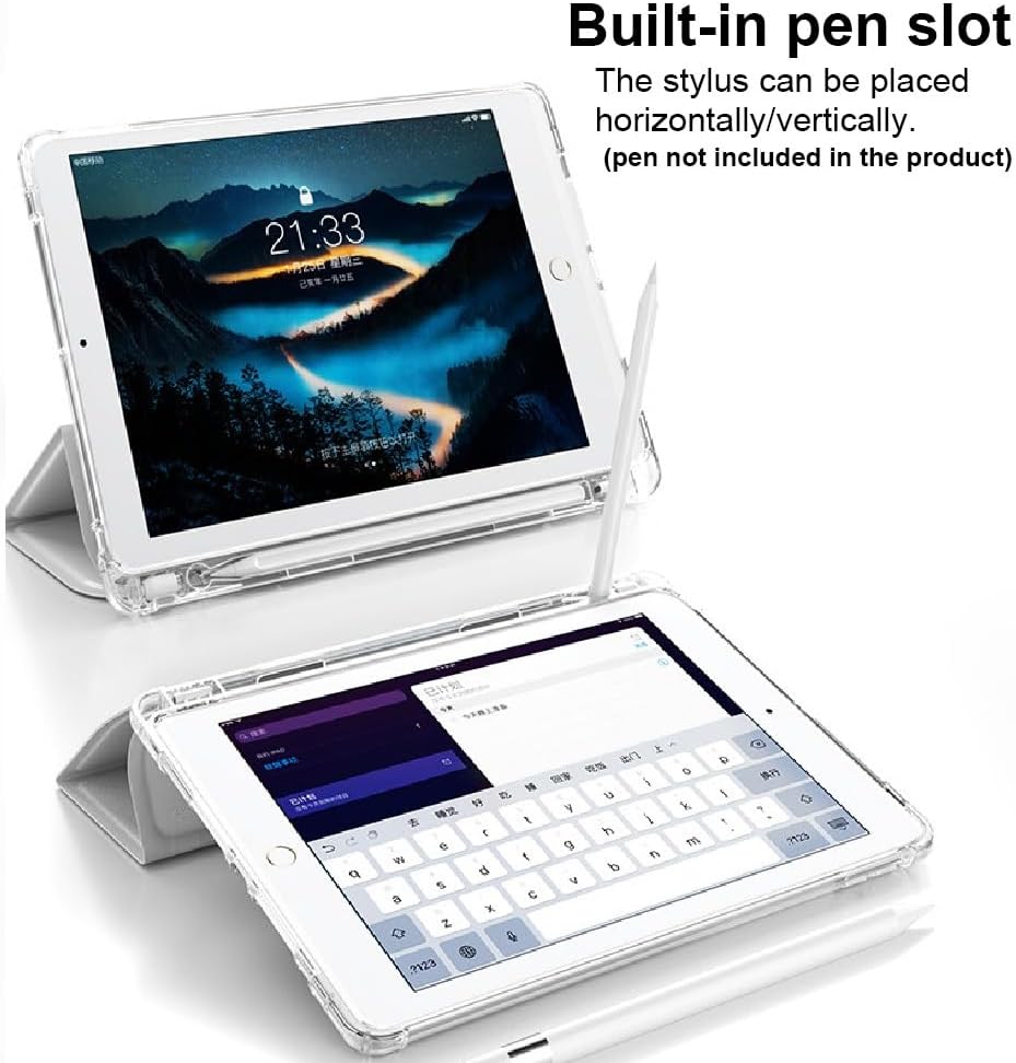 Case for iPad mini 4/mini 5 Case 7.9inch Case with Pencil Holder Smart Cover Protective Case Cover Shockproof Cover with Clear TPU Back Shell(Lavender Purple) image 4