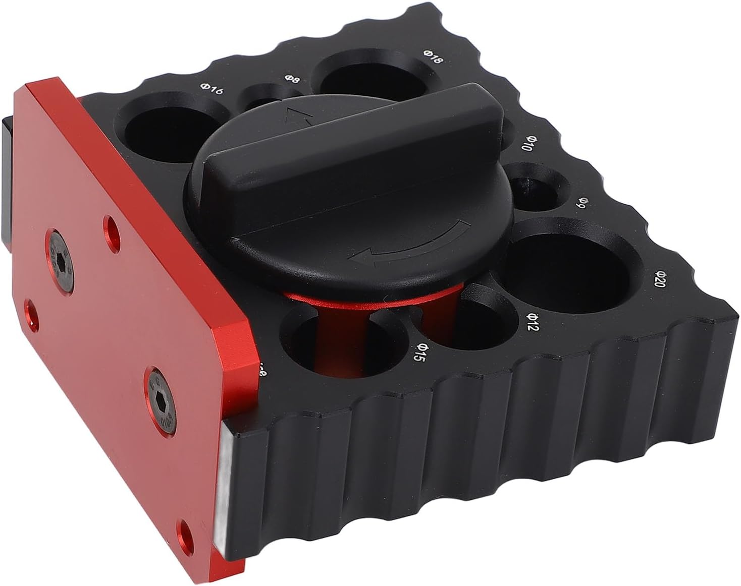 Dowel Maker Jig Kit, Electric Drill Milling Dowel Aluminum Alloy 8 Holes Semi Automatic Rotation Head Round Rod Electric Drill Maker for Tools