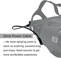 Vista 2 de JCHPINE FPV Goggles V2 Soporte de batería y cable de alimentación compatible con DJI FPV Combo Goggles V2 Batería Recarga Cable Accesorios