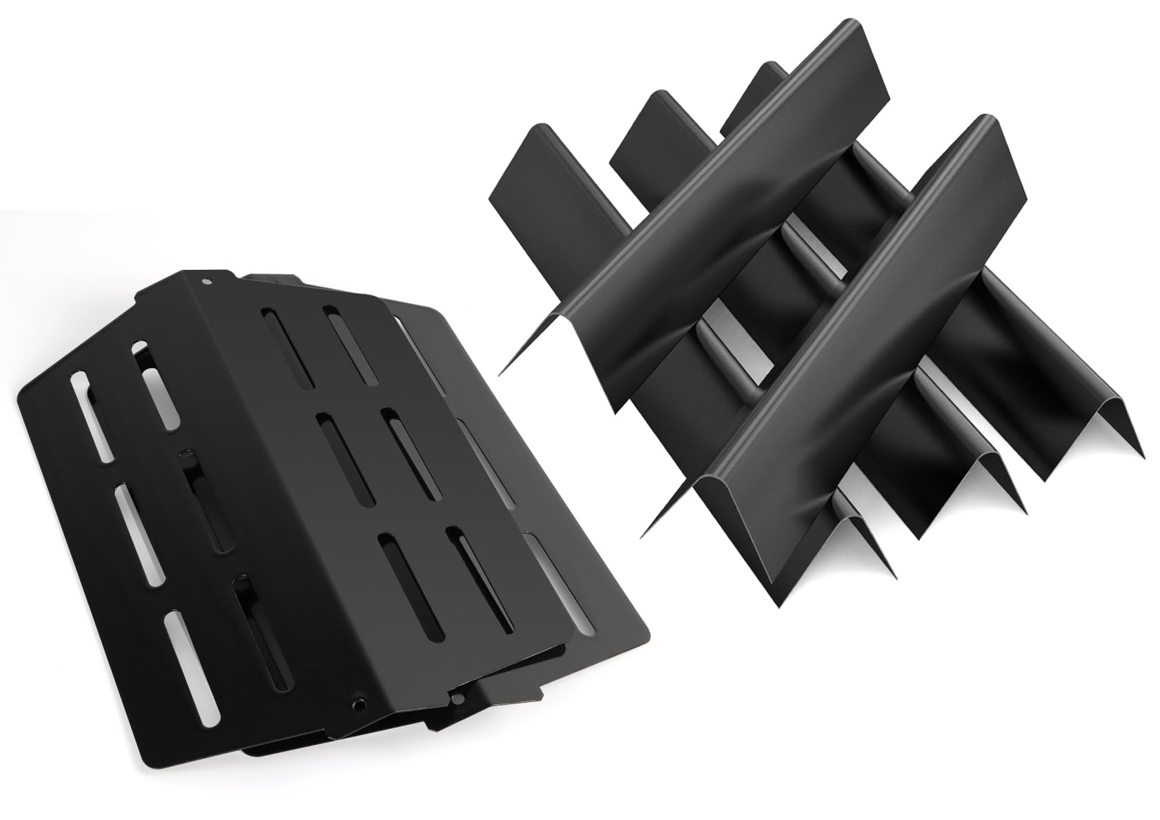 17.5" Flavorizer Bars and Heat Deflector Replacement Parts for Weber Genesis 300 Series E310 E320 E330 S310 S320 S330 with Front Control Knobs, Porcelain Steel Parts for Weber 7620 7621