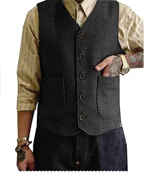トップス GREED Kasuri classic Tweed vest 61Lfm2WI-SL._AC_AC_SY350_QL65_.jpg