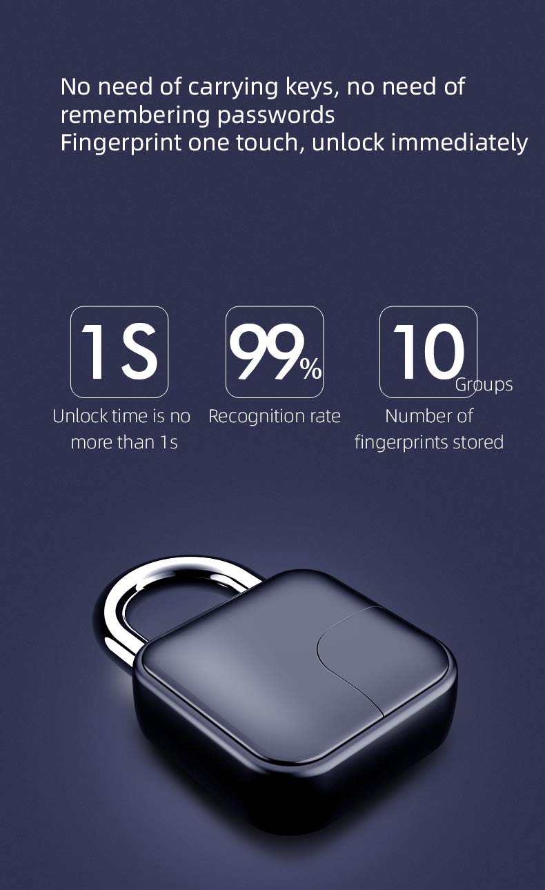 Cadenas à empreintes digitales cachées Tuya Bluetooth intelligent biométrique sans clé à empreintes digitales cadenas de porte rechargeable USB antivol serrure de sécurité