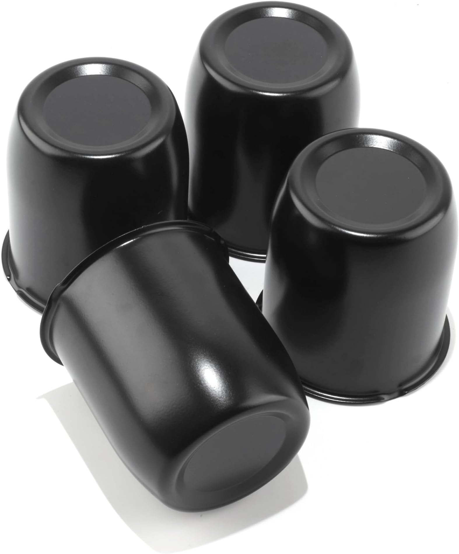 4Pcs 3.19" Push Through Wheel Center Caps Stainless Trailer Hub Cap for Truck SUV RV Wheel Rim (Fit 3.19" Bore 3.46" H Matt Black)