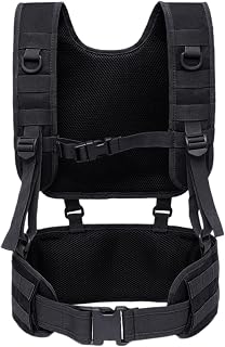 Timcryxient Chaleco táctico transpirable para combate, modular, color negro
