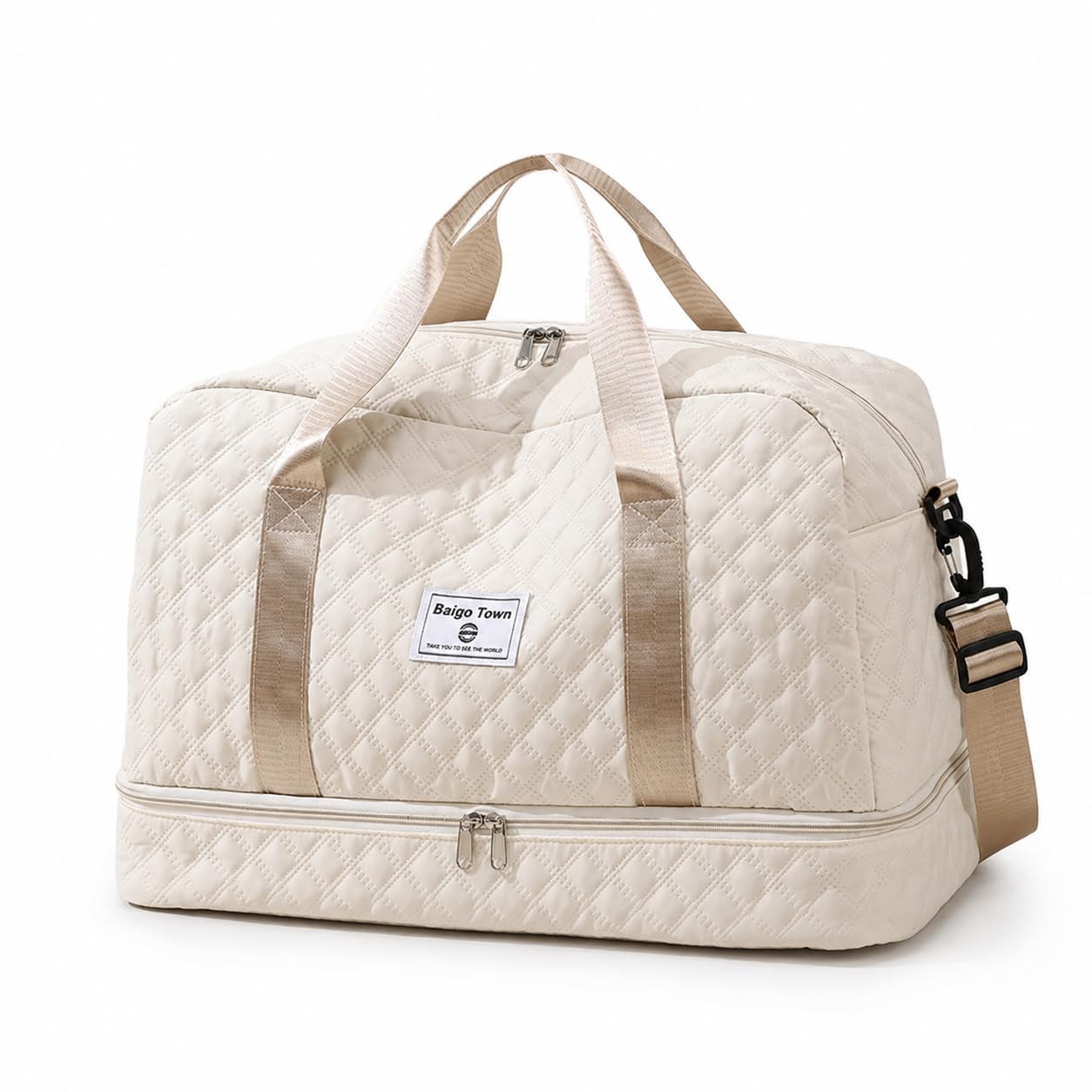 women's travel expandable duffle bag with adjustable straps