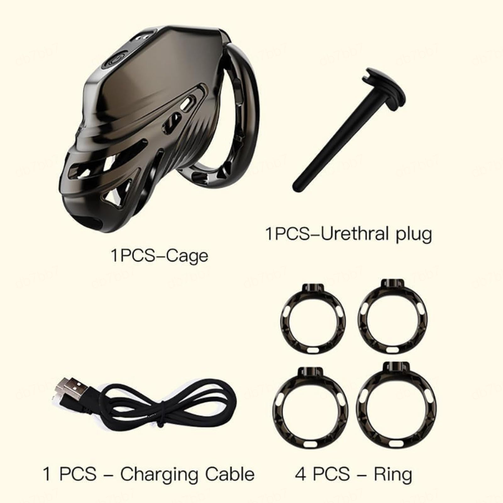 Cage Chasteté Homme Électrique Cages De Chasteté Électrique,A