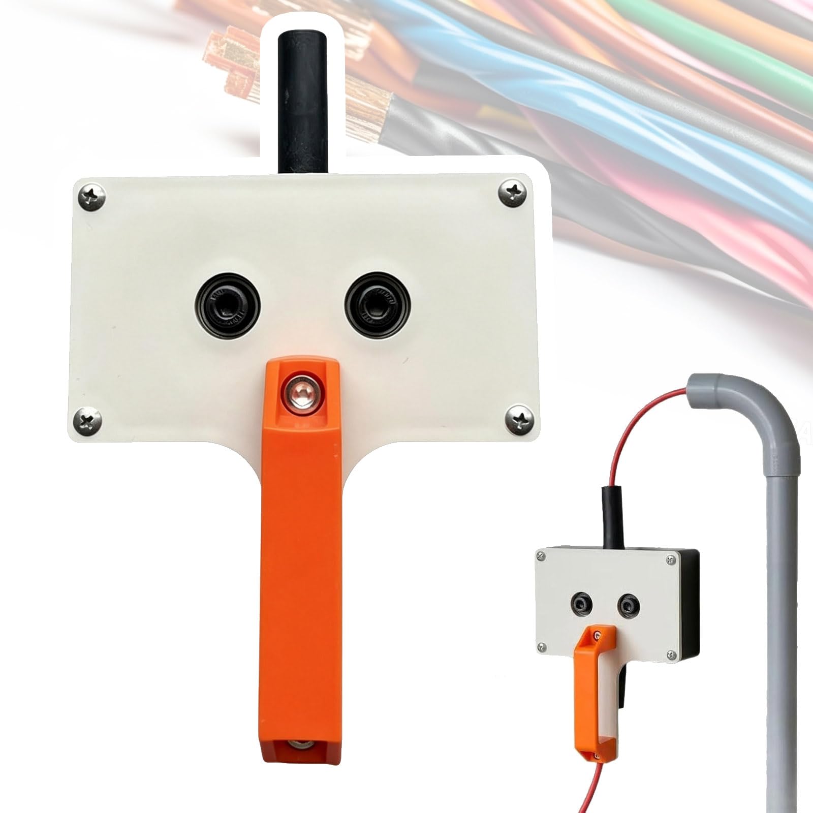 Tiracavi Elettrico Professionale, Strumento Efficiente per La Posa di Cavi, Alimentato da Trapano, per Cavi Elettrici da 6 Mm, Comodo per Il Cablaggio in Tubature Ed Edifici Residenziali.