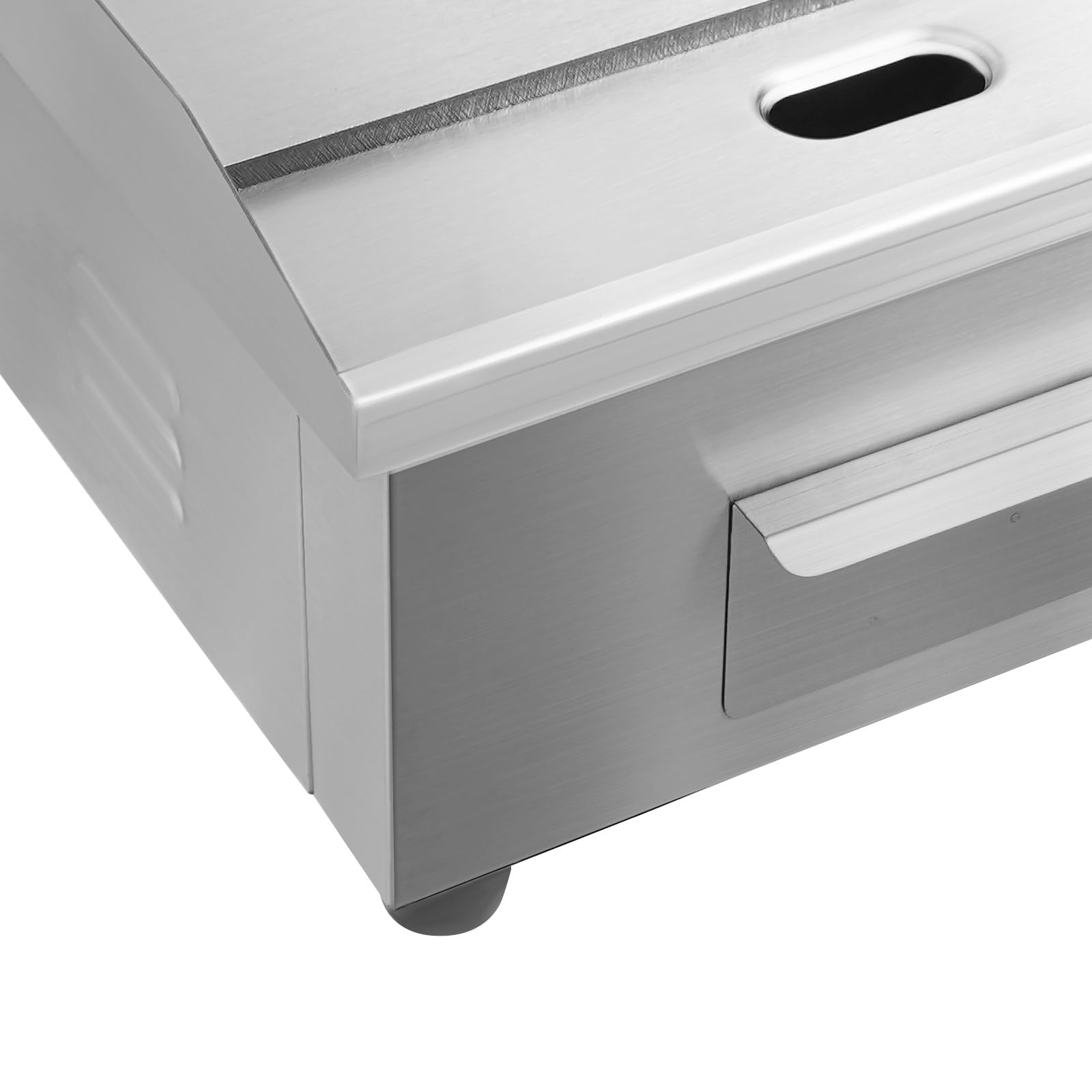 Piastra di cottura 3000 W, 22 pollici, rettangolare commerciale, in acciaio inox, per mense, catene di negozi, supermercati (2 pala 2 spazzole)