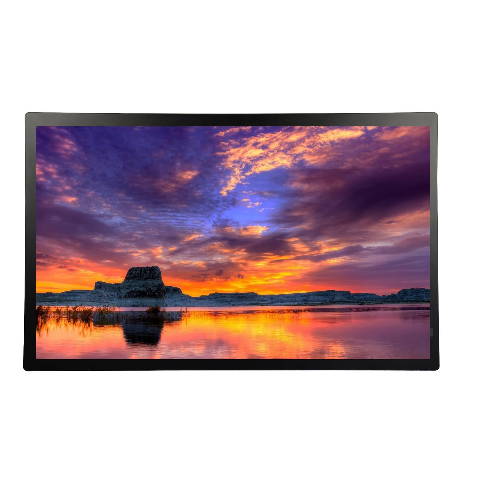 32-Zoll-WiFi-Digitalfotorahmen, 1920 * 1080 IPS-Full-HD-Bildschirm, unterstützt Mobiltelefonübertragung/Split-Screen-Wiedergabe/Zeitauflösungswiedergabe (Color : Black)