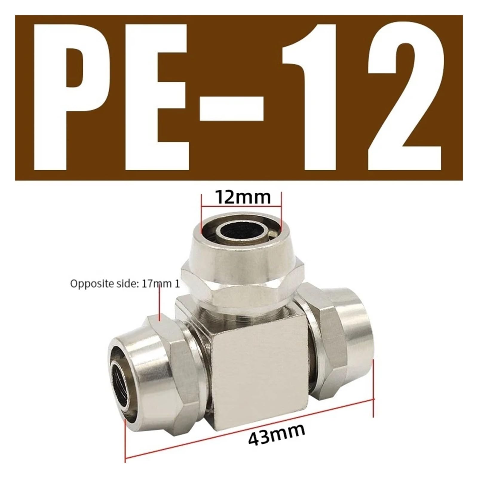 Metallo PV PE PU Attacco rapido pneumatico OD 4 6 8 10 12 14 16 MM Connettore rapido aria for collegamento rapido del tubo flessibile(K-PE12,10pcs)