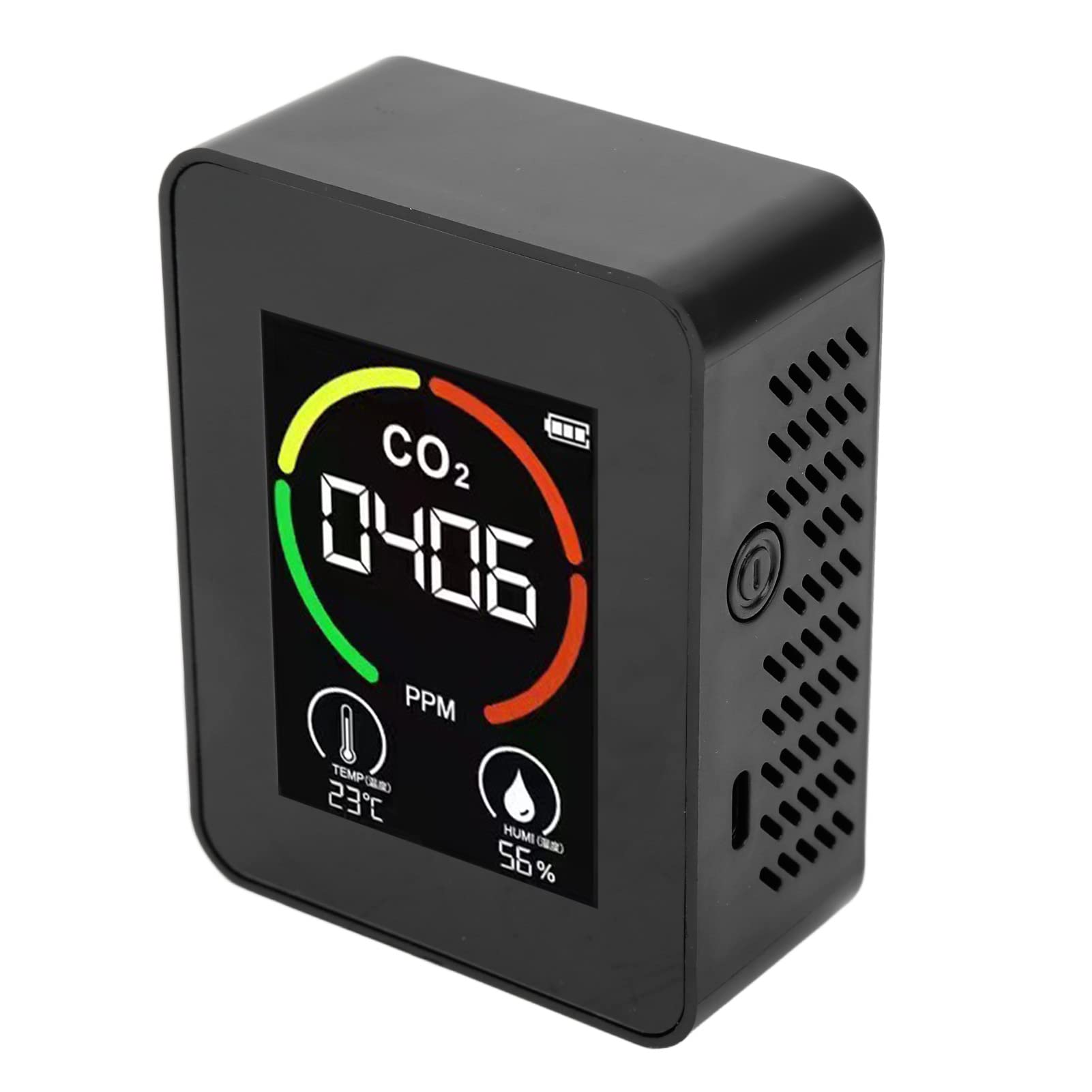 Medidor CO2 Detector TVOC Portátil - Monitor Calidad del Aire Interior con Pantalla LCD, USB, para Hogar, Oficina, Escuela, Salón