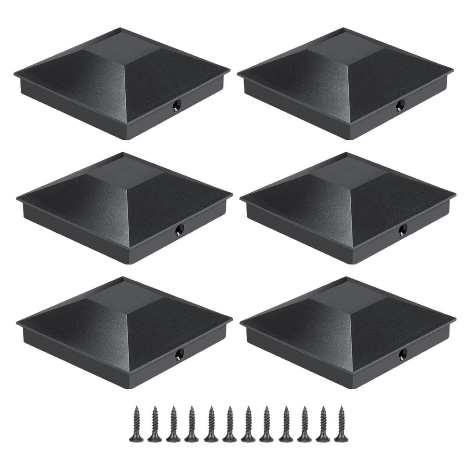 QUILSTM Sophisticated Pyramid Post Caps Covers Refined Fence Post Caps for 4x4 Deck Ideas for Gardens and Lawns Fence 4x4 Deck Corridors Yard Decor