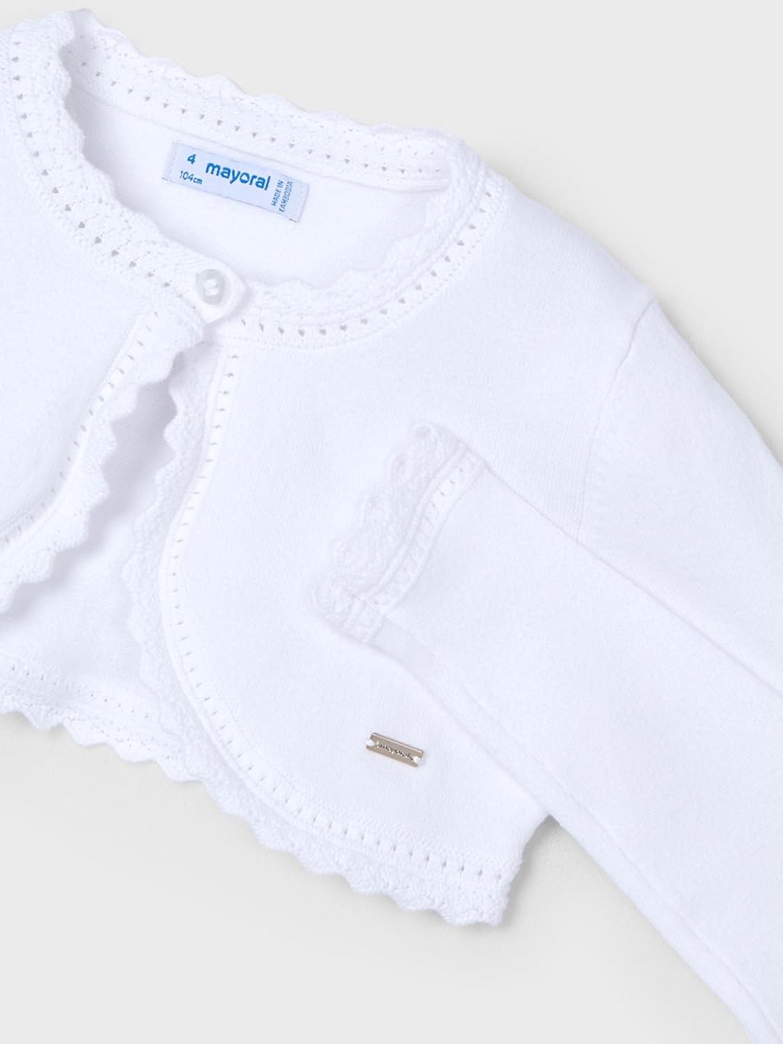 Mayoral Basic Knit Bolero for Girls White