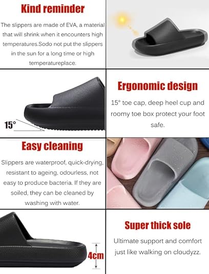 Wolkenpantoffels Voor Dames En Heren, Massagedouche, Badkamer Antislip Sneldrogende Open Teen Super Zachte Comfortabele Dikke Zool Huis Huis Kussen Slide Sa