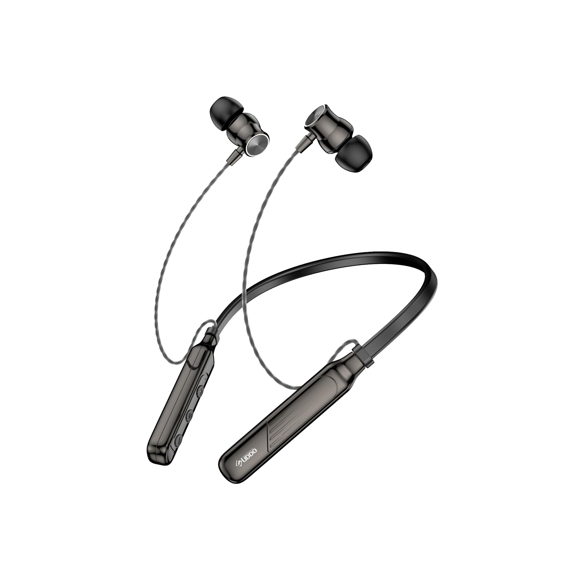 Uddo Glory DeepBass Wireless Bluetooth Neckband Headphones Black | Magnetic ONOFF | Powerful Sound | Compact Design-image-42