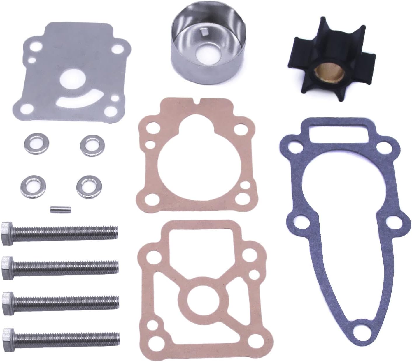 SouthMarine Boat Engine 3B2873220/1 3B2-87322-2 3B2873222M Water Pump Repair Kit for Nissan Tohatsu Outboard 8HP 9.8HP M8B M9.8B NS8B NS9.8B/46-803750A03 803748K01 803748Q01 for Mercury, fit 18-48317