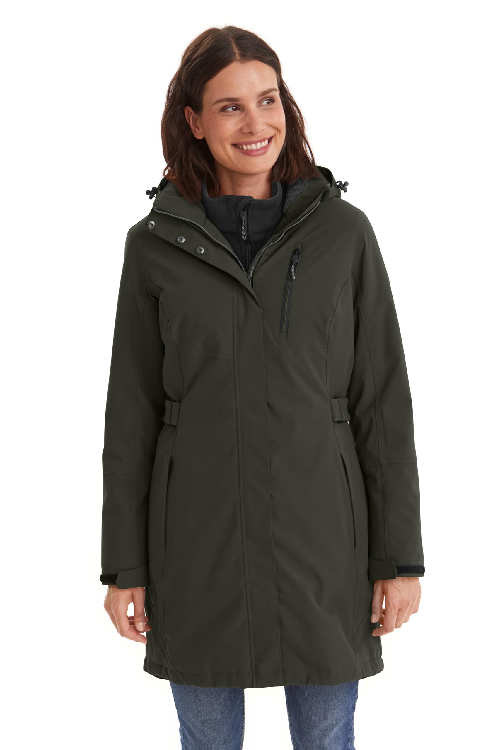 Killtec Damen Parka Funktionsparka mit abzippbarer Kapuze KOW 165 WMN PRK wasserdicht, Winddicht, atmungsaktiv