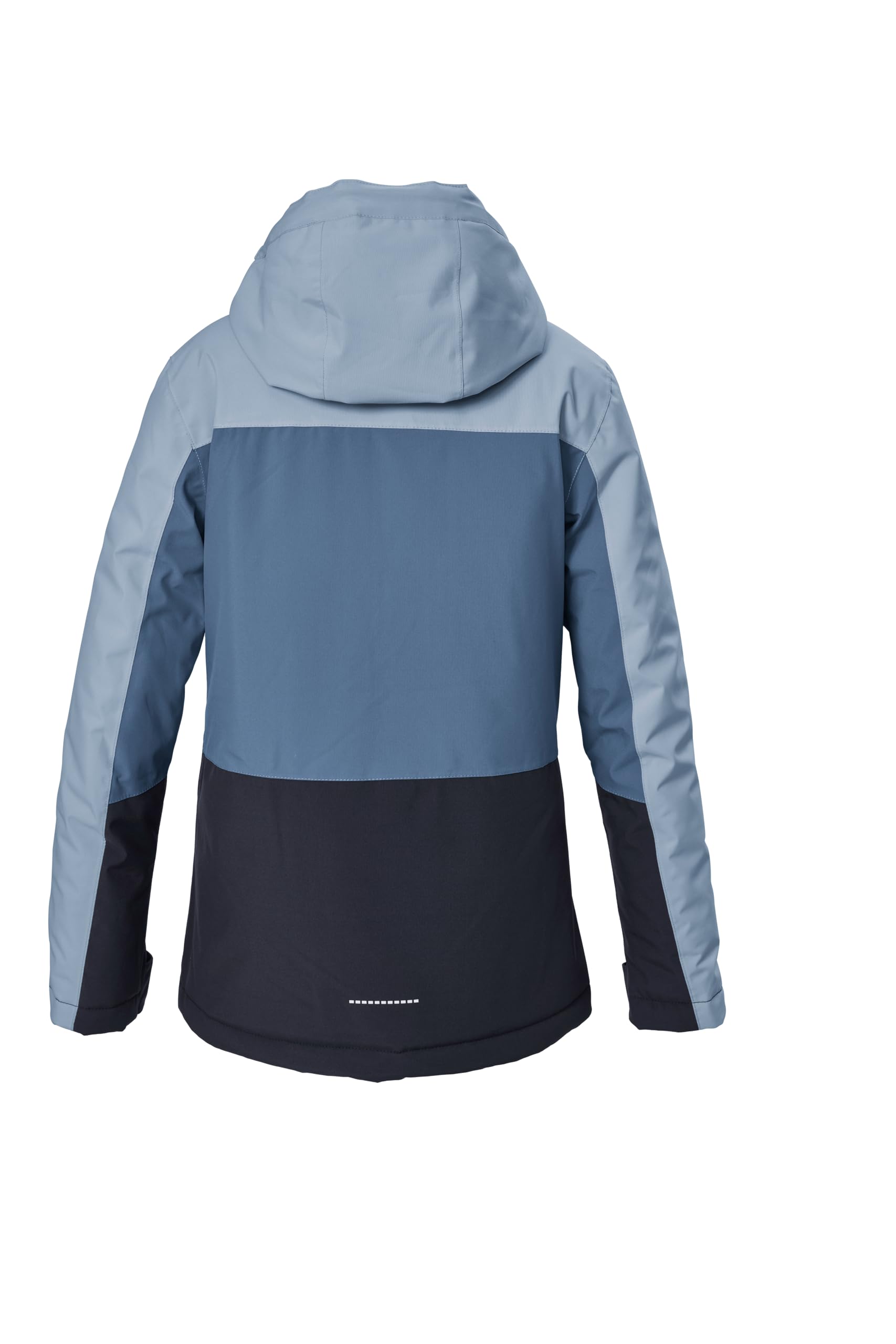 killtec KSW 198 GRLS SKI JCKT 44796-000 - Giacca da sci funzionale da ragazza, con cappuccio e gonna antineve, in denim chiaro, taglia 176