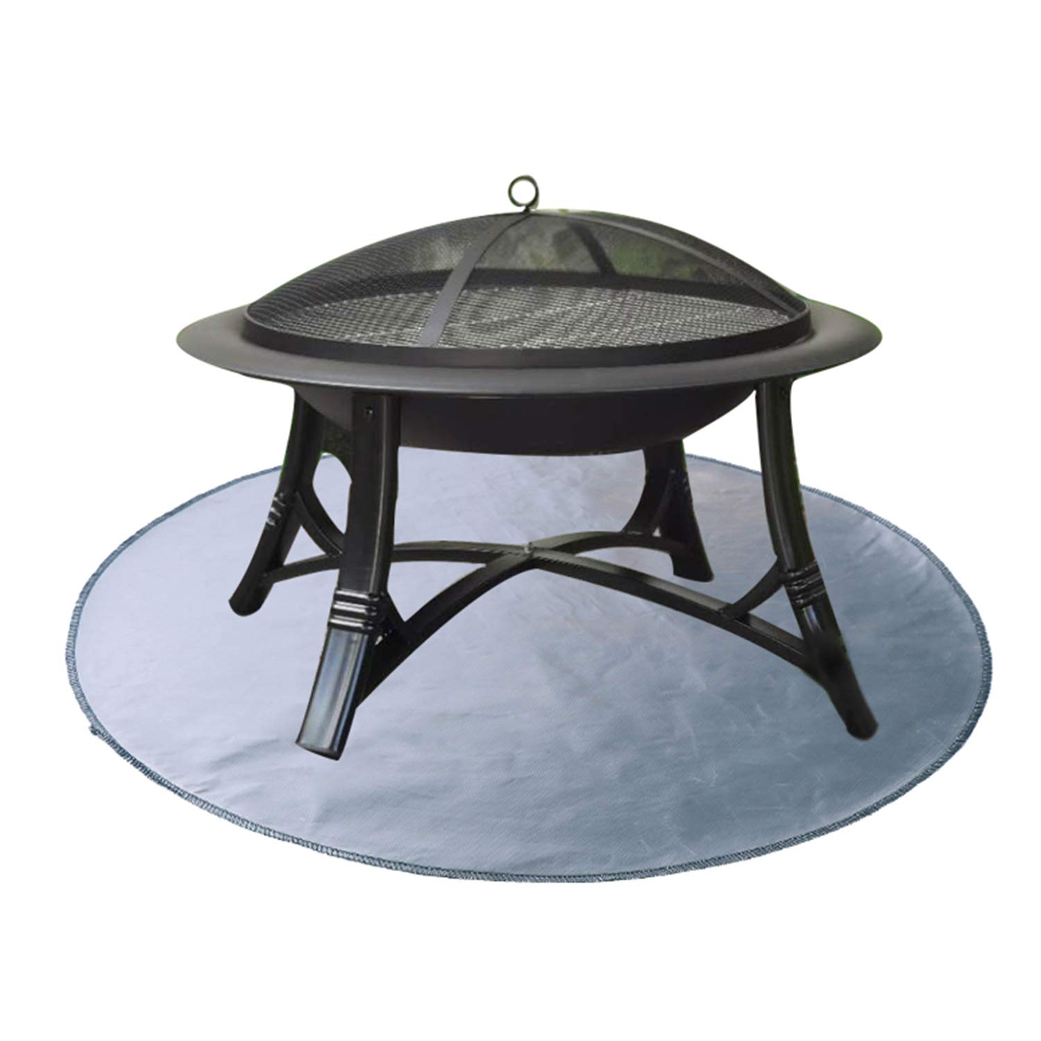 BBQ Round Grill Mat Heat Resistant Pad Fiberglass Fireproof Mat - Fire Pit Mat, Round Fireproof Mat