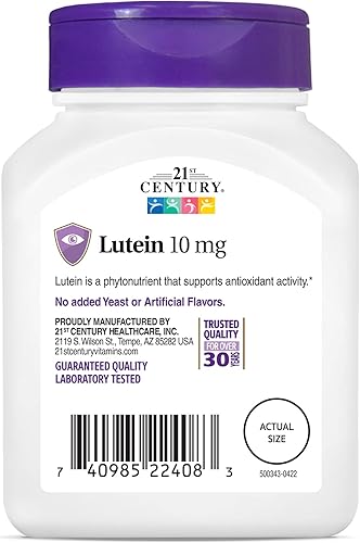 Vista 7 de 21st Century Luteína 10 mg comprimidos, 60