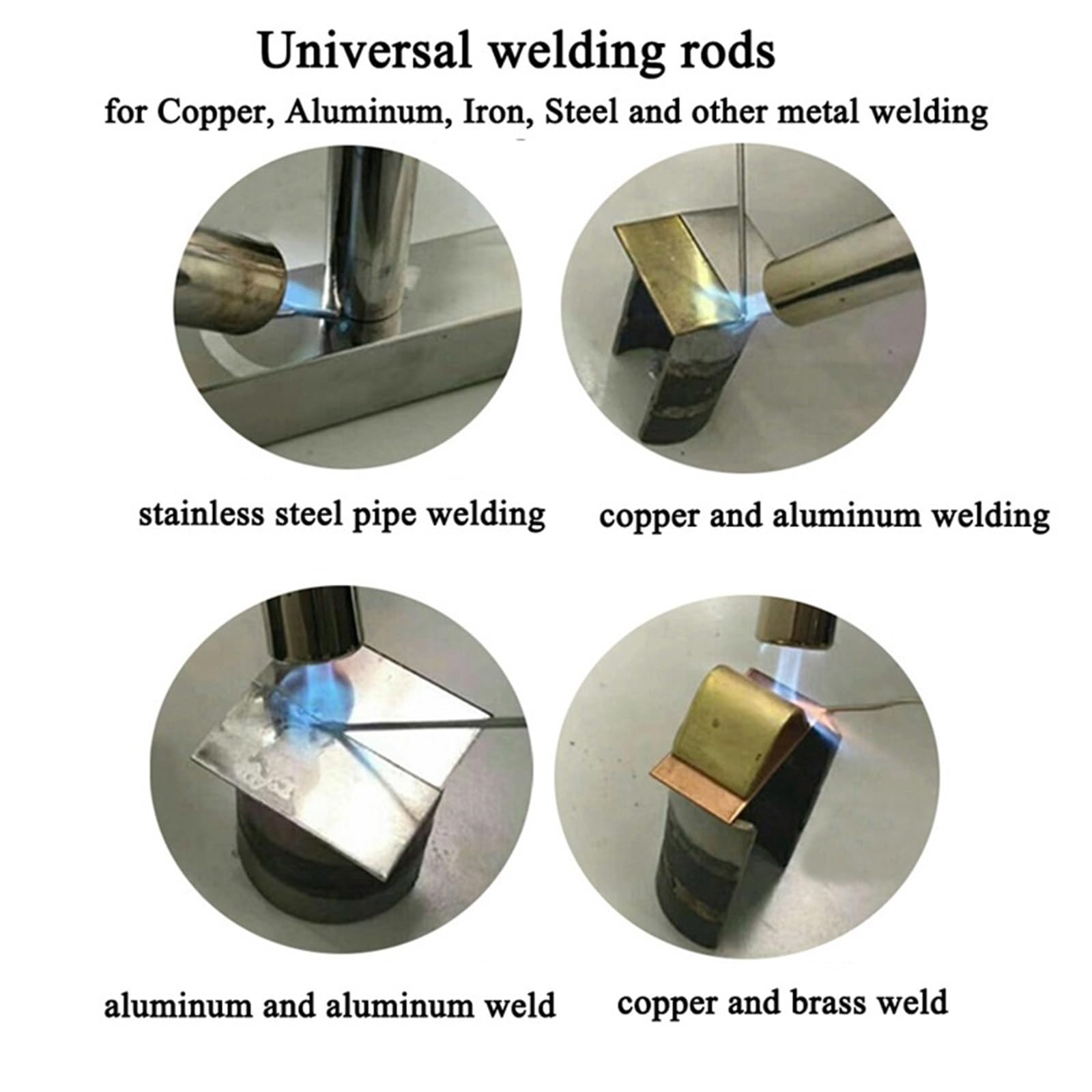 Aluminiowe pręty spawalnicze, uniwersalne pręty spawalnicze, miedziane, aluminiowe, żelazne, stal nierdzewna, drut spawalniczy, elektroda spawalnicza, nie wymaga proszku, 2,0 mm, 20 sztuk