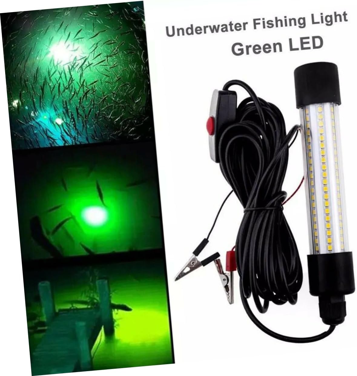 Angoily Submersible Fishing Light Glow Underwater Fish Attracting Lamp Night Fishing