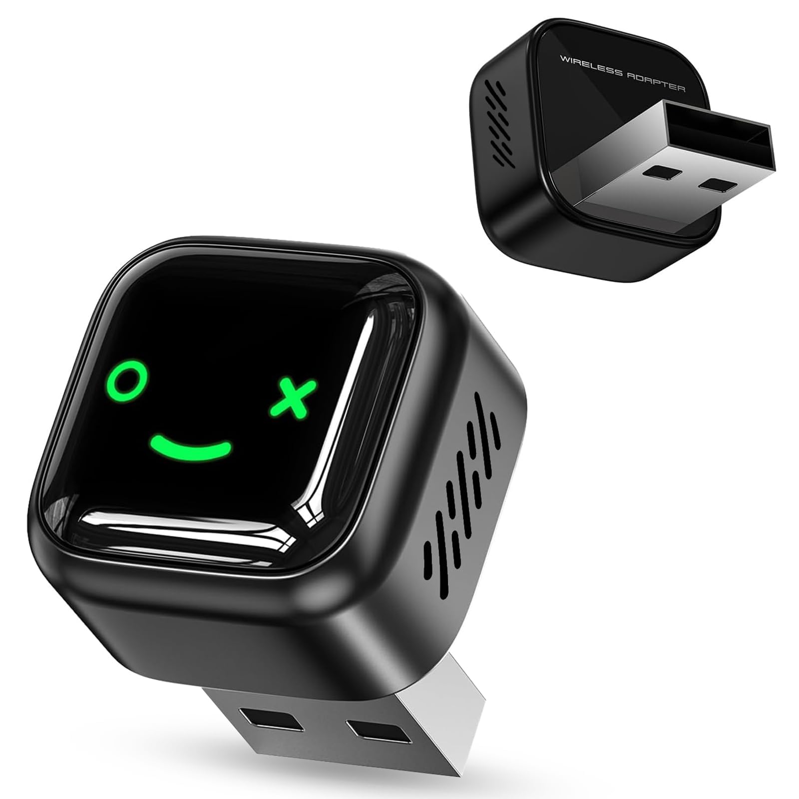 KASTWAVE Mini Wireless CarPlay & Android Auto Adapter (2-in-1), Plug and Play, 2025 Upgrade Wired CarPlay, Dongle Perfect Compatible with Built-in Wired Apple CarPlay and Android Auto Cars (Black)