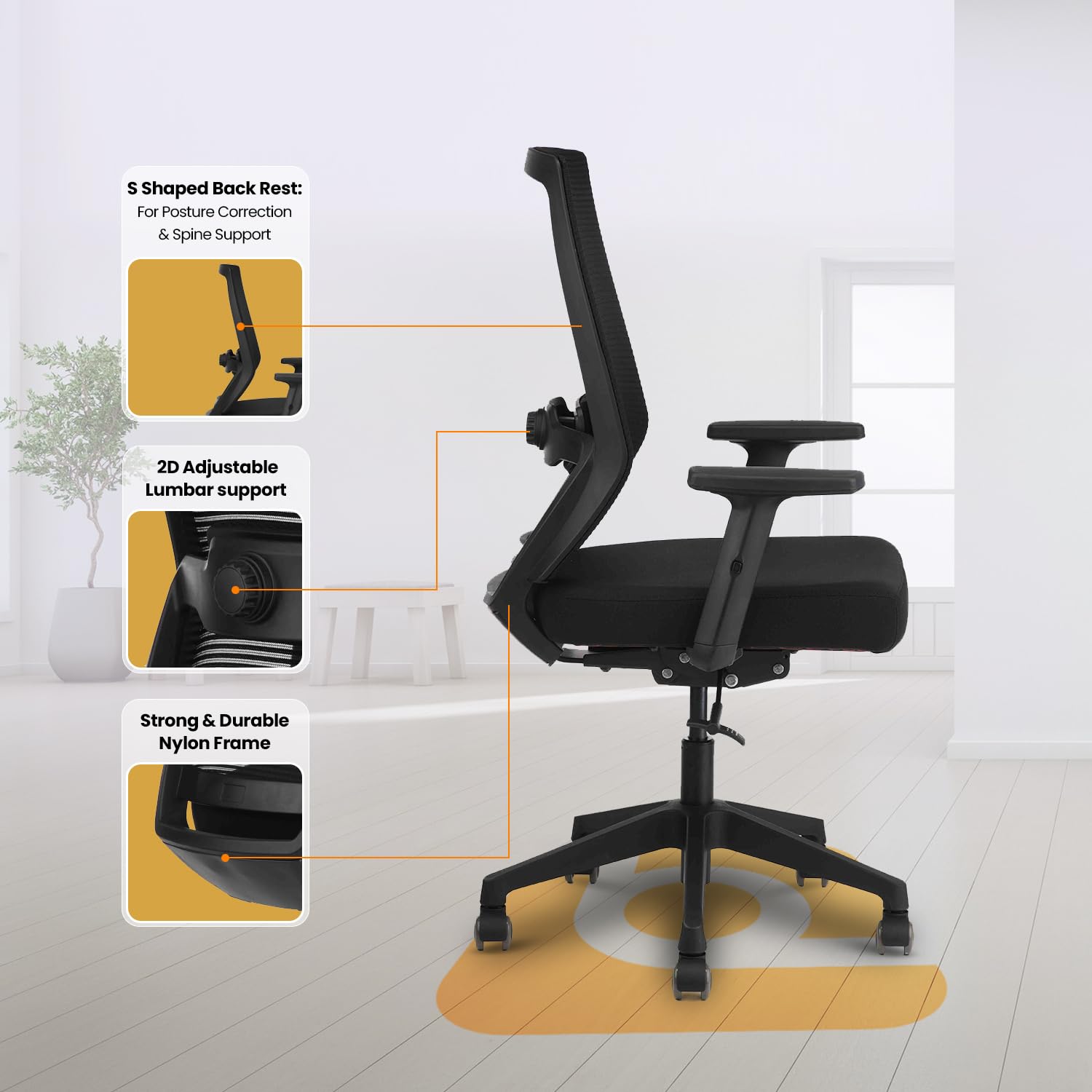 Bosq High Back Home Office Desk Chair Ergonomic Design Advance