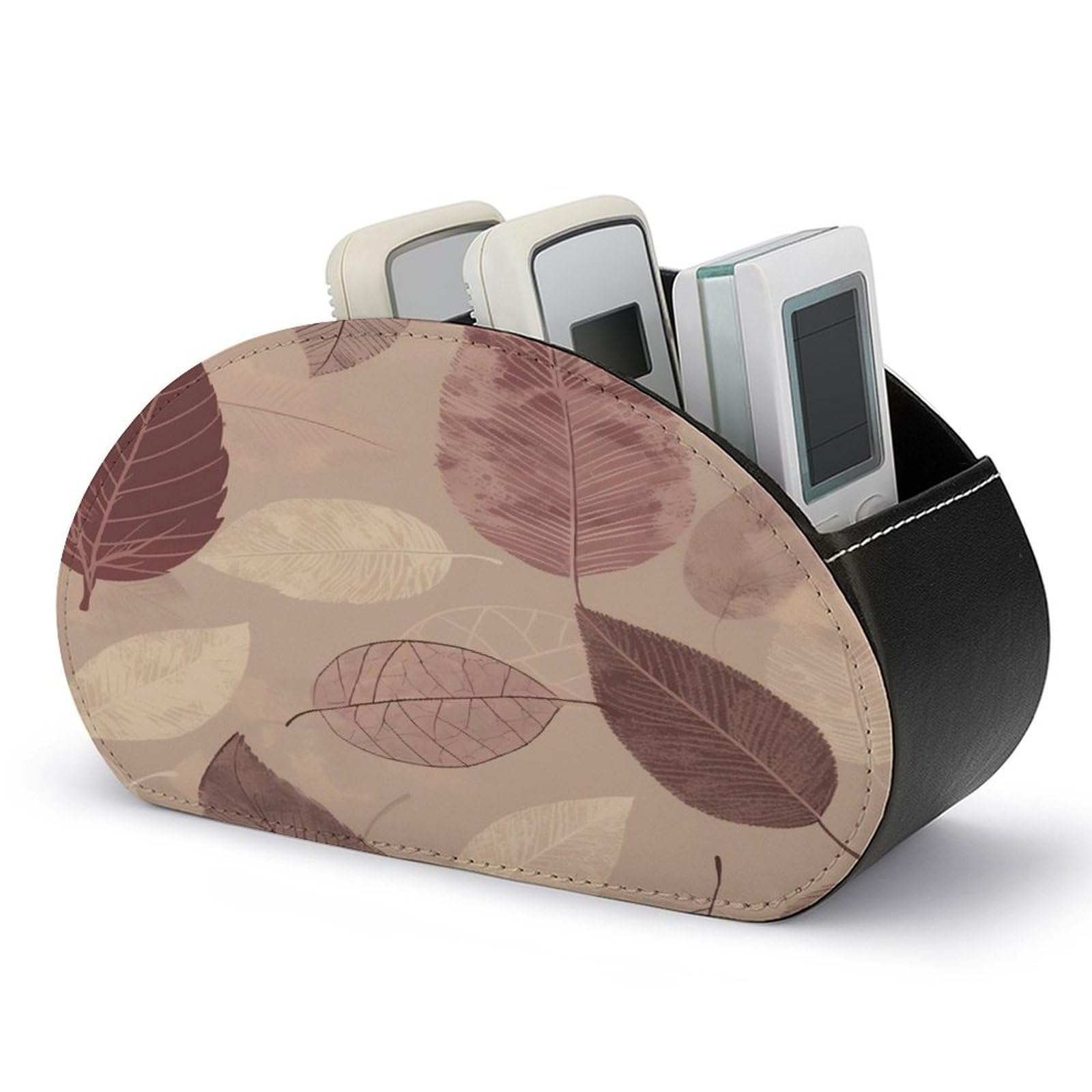 Btcowzrv Style Light Maroon And Gray Remote Control Holder With 5 Compartments