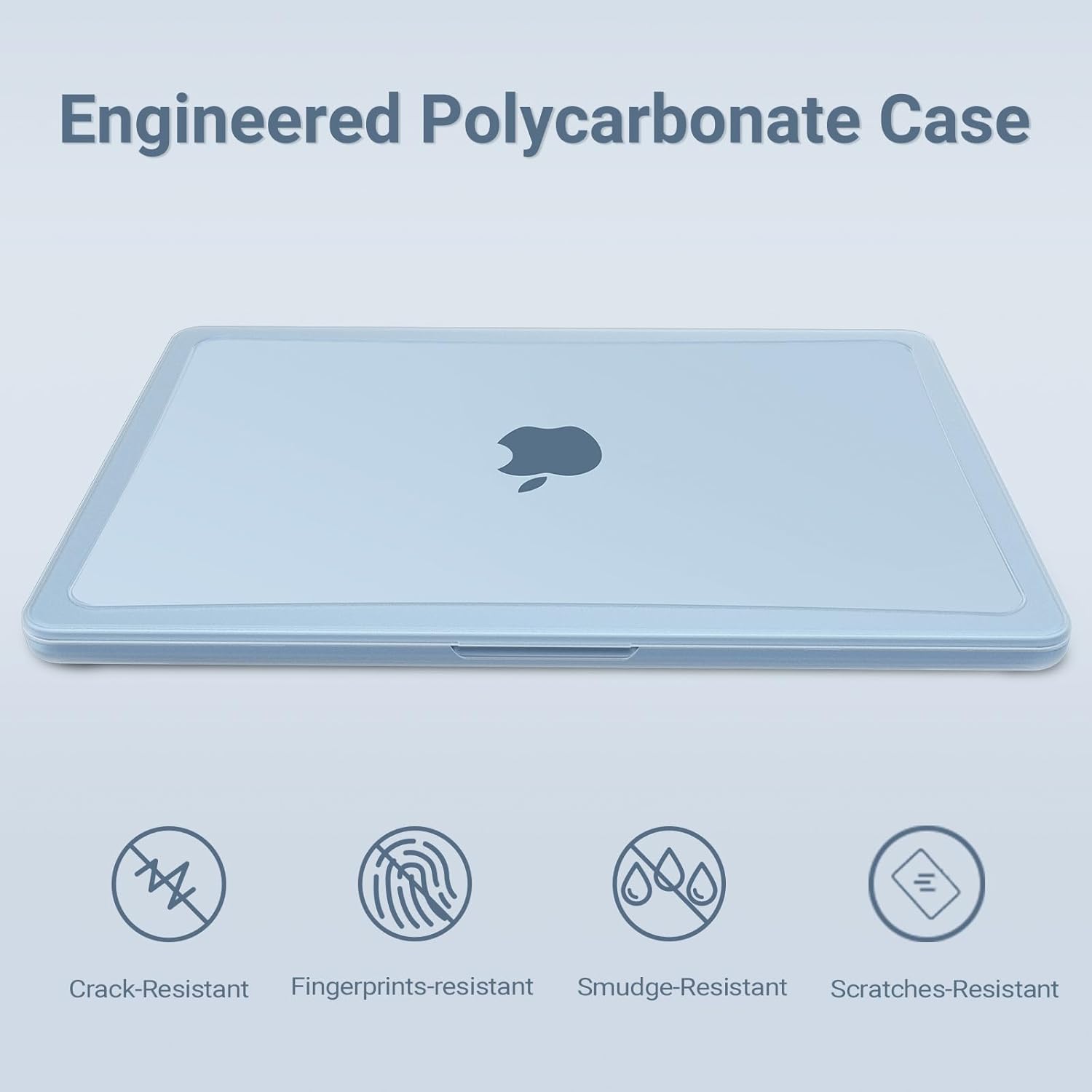 MOSISO Compatible with MacBook Air 13 inch Case 2026-2022 M4 A3240 M3 A3113 M2 A2681, 3 in 1 Kit Seamlessly Closes Shell with Reinforced Shock-Resistant Surround for MacBook Air 13.6, Sky Blue - Image 5