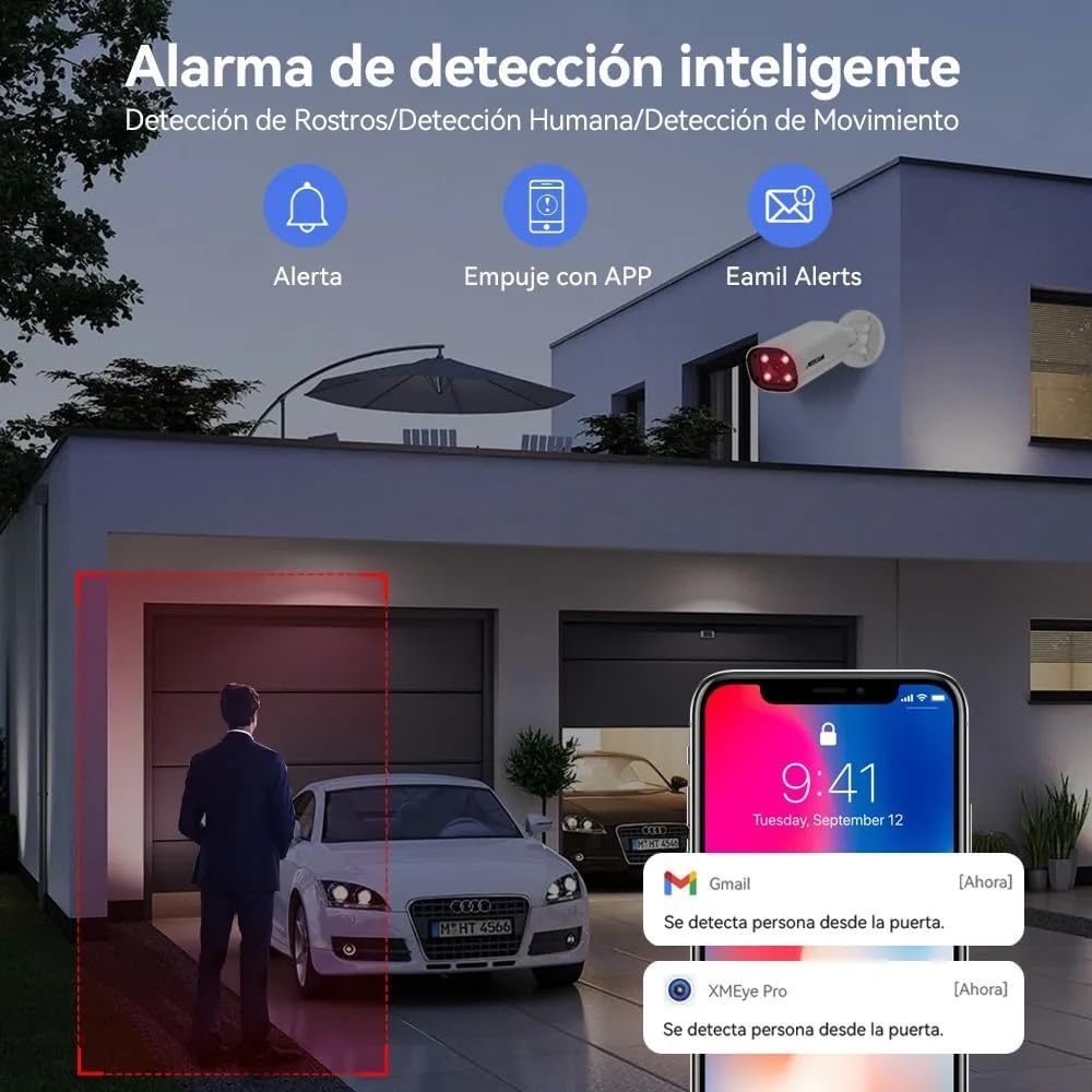 Smart detection alarm notifications on phone