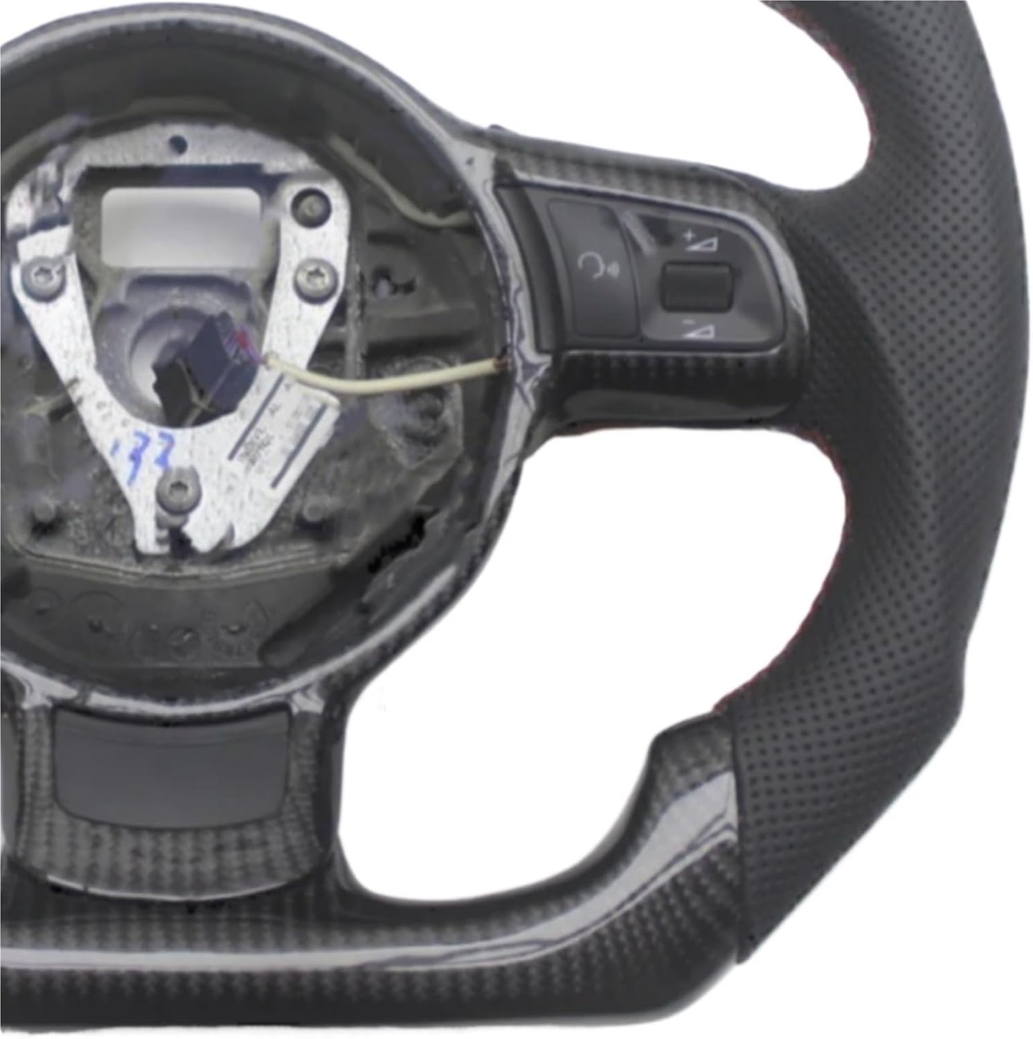 Replacement For Audi TT MK2 Leather Carbon Fiber Steering Wheel 2006-2014 TTS R8 Car Accessories(With Paddles)
