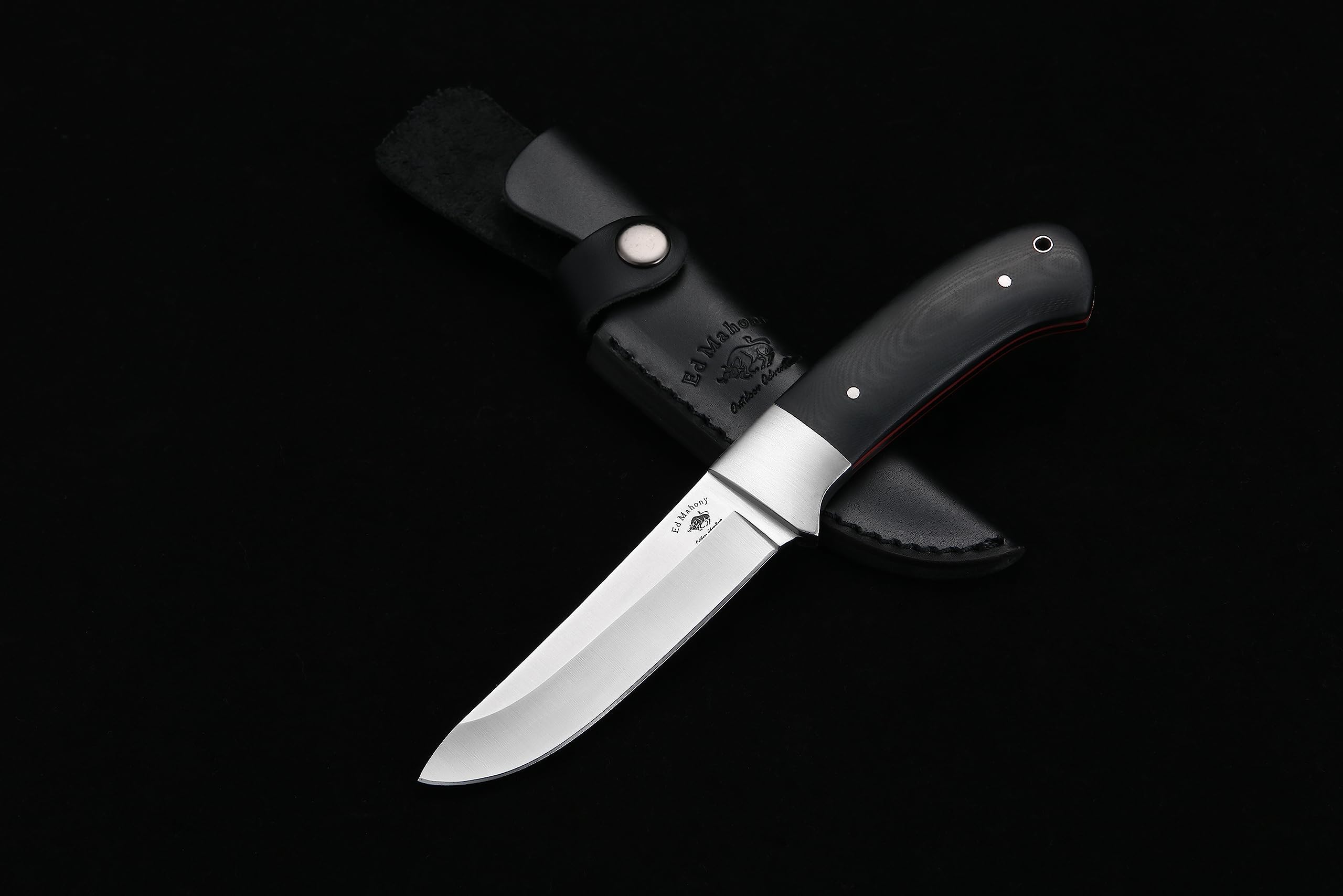 USA, Professional Hunting Knife Pathfinder G10 with Orange Handle, 440C