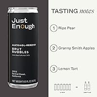 Vista 6 de Just Enough Wines The NA Set Paquete variado de vino sin alcohol, 6 latas (Brut Bubbles y Pinot Noir) Central Coast California, bajo en calorías