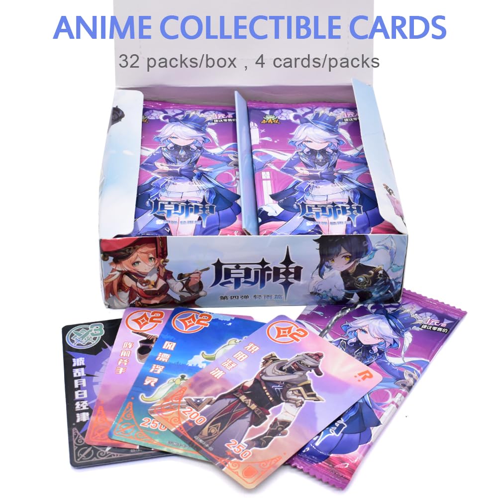 Genshdshinimpact – 160 Cartes Animées + Album 240 Pochettes – Booster De Cartes à Collectionner – Cadeau Enfant Fan Anime