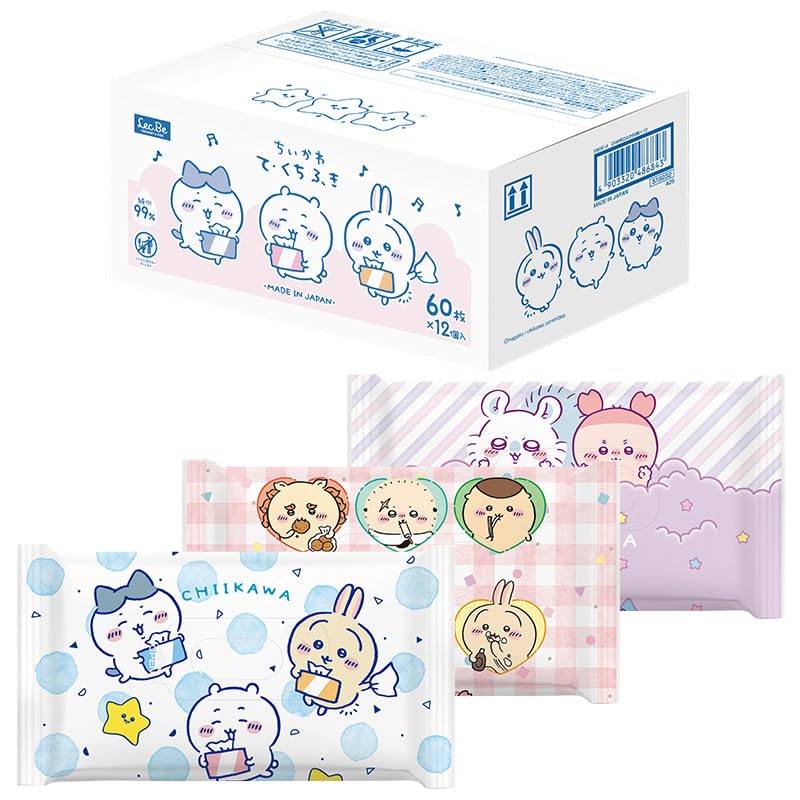 Amazon.co.jp: ちいかわ 純水99% 手口ふき 60枚 × 12個 (720枚) / 汚れ