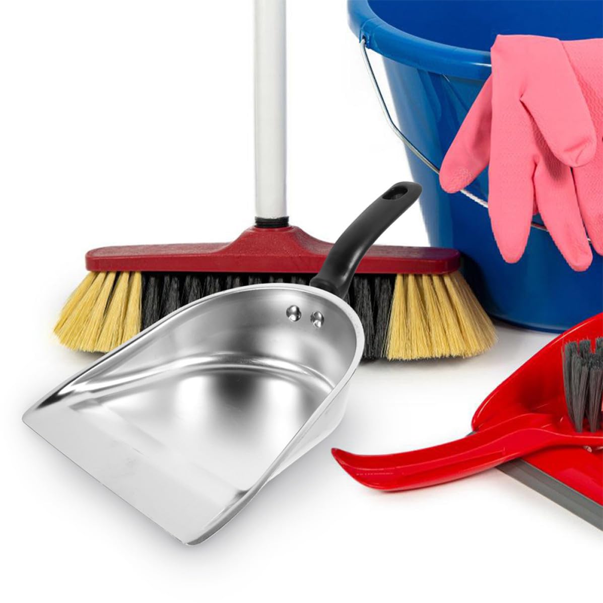 Recogedor de Mano de Acero Inoxidable, Pala Práctica para Limpieza