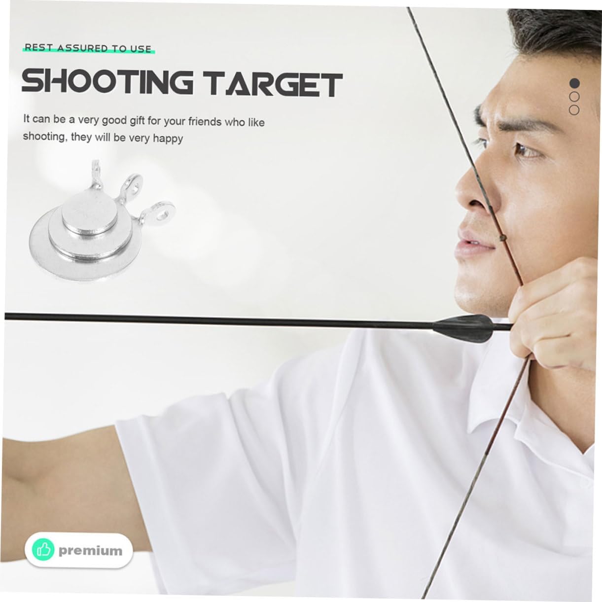 TOYANDONA 5pcs Small Steel Shooting Targets for Training Practice Sturdy Manganese Metal Targets with Hooks Compact Archery Game Accessories for Outdoor Range